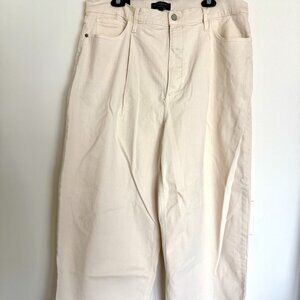 Banana Republic Beige Wide-Leg Crop Pants